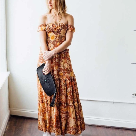 amethyst shirred sundress